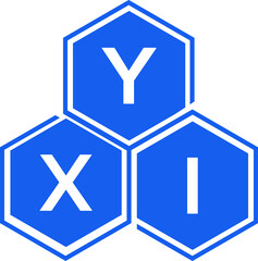 Fototapeta premium YXI letter logo design on White background. YXI creative initials letter logo concept. YXI letter design. 