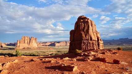 large rock formation out west