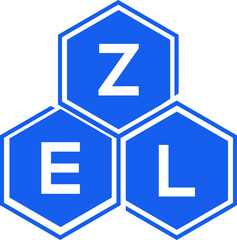 ZEL letter logo design on White background. ZEL creative initials letter logo concept. ZEL letter design.  - obrazy, fototapety, plakaty
