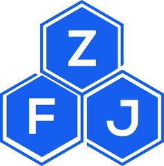 ZFJ letter logo design on White background. ZFJ creative initials letter logo concept. ZFJ letter design. 