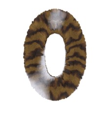 Brown Tabby Cat Themed Font Number 0