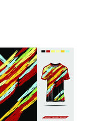 Tshirt sports abstract triangle texture jersey for racing soccer gaming motocross cycling Premium Vector 