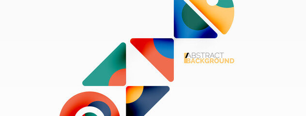 Creative geometric wallpaper. Minimal abstract background. Triangles and circles composition vector illustration for wallpaper banner background or landing page