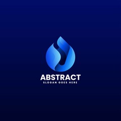 Vector Logo Illustration Abstract Gradient Colorful Style.