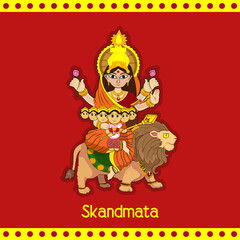 Happy Navratri - Goddess Durga - Fifth Form- Maa Skandmata