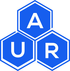 AUR letter logo design on White background. AUR creative initials letter logo concept. AUR letter design. 
