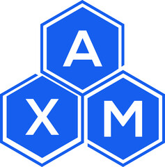 AXM letter logo design on White background. AXM creative initials letter logo concept. AXM letter design. 
