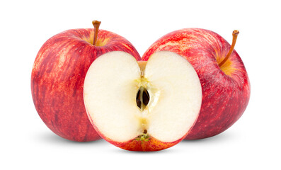 red apple isolated on white