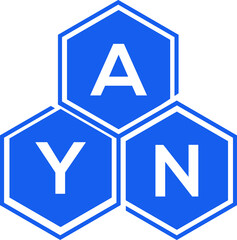 AYN letter logo design on White background. AYN creative initials letter logo concept. AYN letter design. 