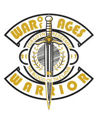 Metal flat sword on a white background vector illustration