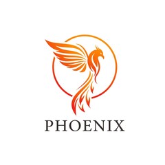 Phoenix logo illustration vector