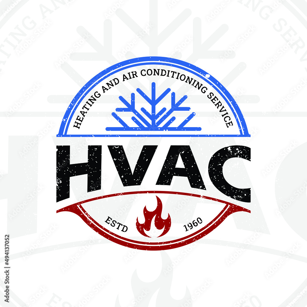 Poster an illustration of snowflake and red fire flame in isolated blue and red ellipse shape applied for h