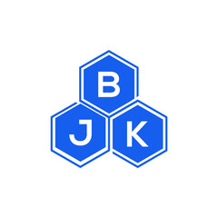 BJK letter logo design on White background. BJK creative initials letter logo concept. BJK letter design. 