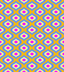 Ogee pattern. Colorful abstract pattern. Multicolor ogee pattern. Traditional oriental art.