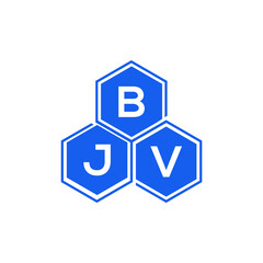 Obraz premium BJV letter logo design on White background. BJV creative initials letter logo concept. BJV letter design. 