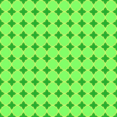 Green Moroccan pattern with white edge. White border on green surface.