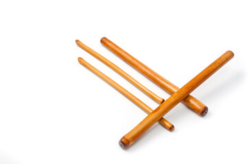 Four bamboo sticks to massage the face and other parts of the body.