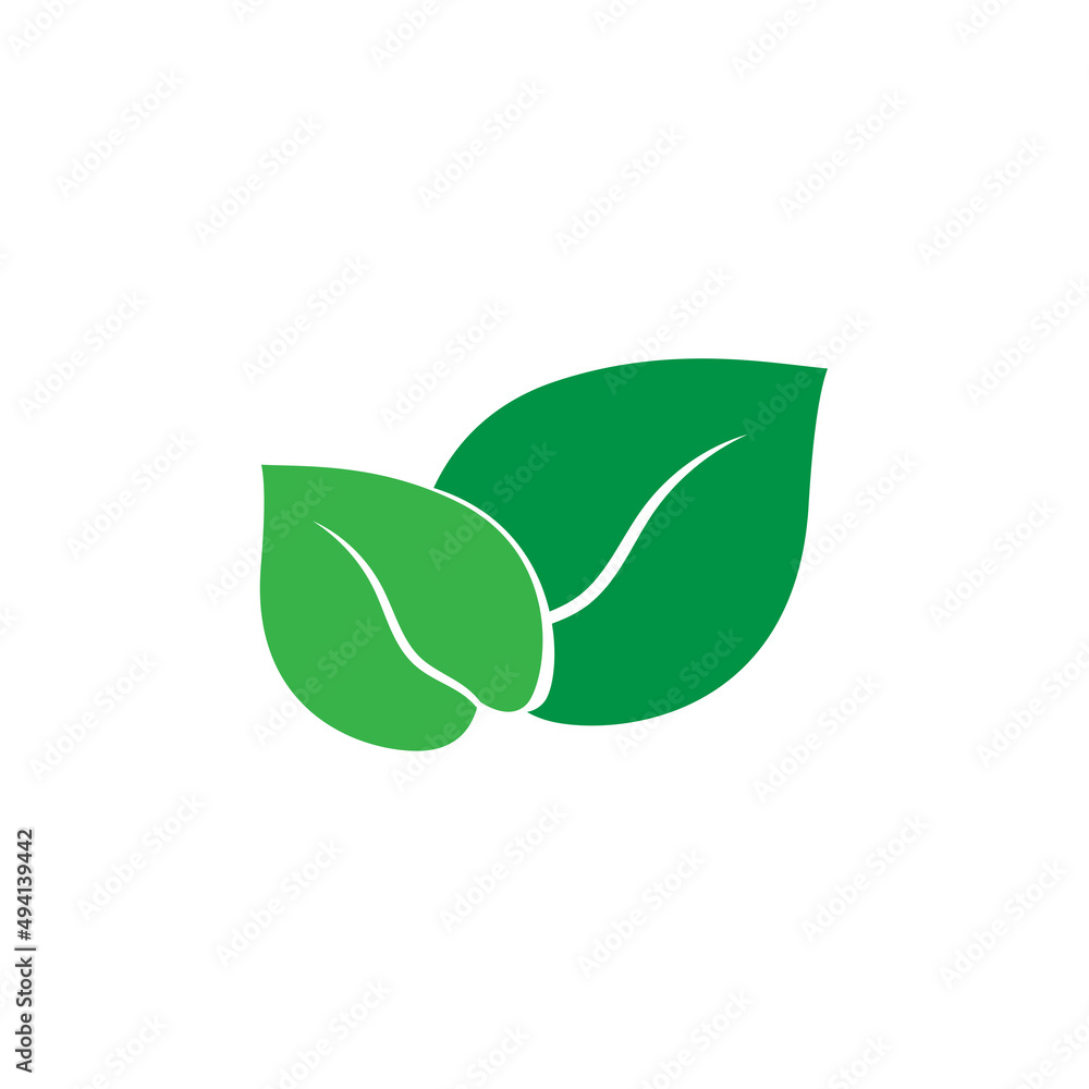 Poster modern eco icon green leaf vector illustration isolated. vector and illustration