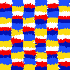 Ukraine and Russia flag color pattern. Colorful stripe pattern. Peace for Ukraine. No war. Stop the war.
