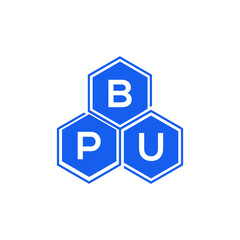 Obraz premium BPU letter logo design on White background. BPU creative initials letter logo concept. BPU letter design. 