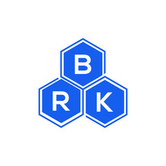 Obraz premium BRK letter logo design on White background. BRK creative initials letter logo concept. BRK letter design. 