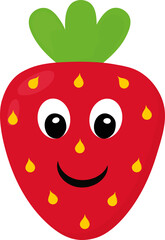 Funny strawberry drawing for kids