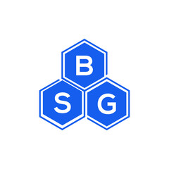 BSG letter logo design on White background. BSG creative initials letter logo concept. BSG letter design. 