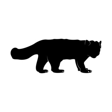 recommend clip art: red panda silhouette on white background.
