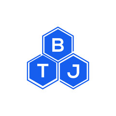 BTJ letter logo design on White background. BTJ creative initials letter logo concept. BTJ letter design. 
