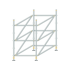 scaffolding, white background, used in construction areas.