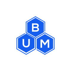 BUM letter logo design on White background. BUM creative initials letter logo concept. BUM letter design. 
