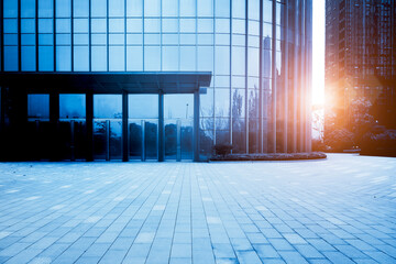 Modern urban architecture and road platform