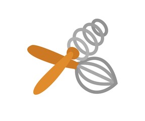 Isometric style illustration of a whisk tool