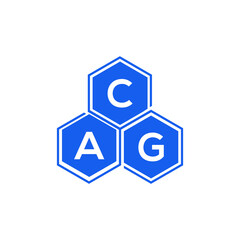 Obraz premium CAG letter logo design on black background. CAG creative initials letter logo concept. CAG letter design.