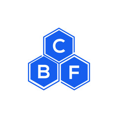 Obraz premium CBF letter logo design on black background. CBF creative initials letter logo concept. CBF letter design.