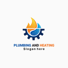Illustration graphic vector of plumbing and heating service Logo Design template