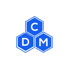 Obraz premium CDM letter logo design on black background. CDM creative initials letter logo concept. CDM letter design.
