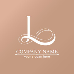 L logo or monogram. L Letters of the alphabet Initials. Beautiful logo design for company branding. Vector illustration.