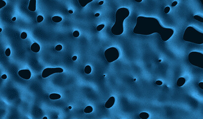 Background texture of porous material. Macrostructural design for flyer, poster, cover or brochure. Dot stipple design. 3D vector illustration.