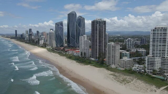 Three Towers Of Jewel Gold Coast, Apartment Building In Surfers Paradise, Australia. - aerial