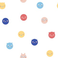 Abstract pattern. Geometry, minimalism. Flat cartoon elements. Design of a children's room, pattern for fabric. Emotions, joy, fun.