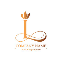 L logo or monogram. L Letters of the alphabet Initials. Beautiful logo design for company branding. Vector illustration.