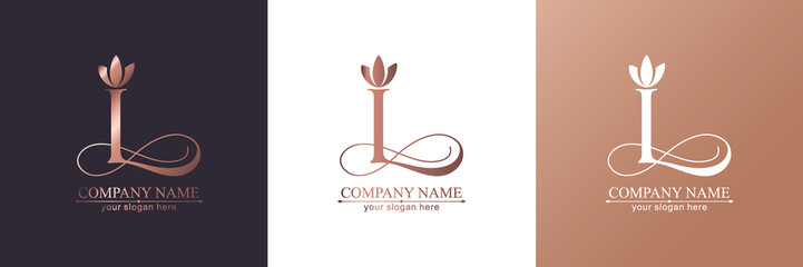 L logo or monogram. L Letters of the alphabet Initials. Beautiful logo design for company branding. Vector illustration.