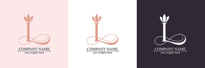 L logo or monogram. L Letters of the alphabet Initials. Beautiful logo design for company branding. Vector illustration.