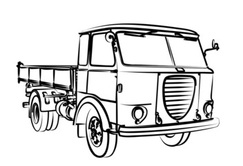 Sketch of the big old truck.
