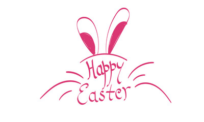 Happy Easter calligraphy design for print or use as poster, card, flyer or T Shirt