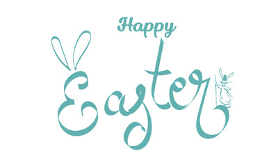 Obraz premium Happy Easter calligraphy design for print or use as poster, card, flyer or T Shirt