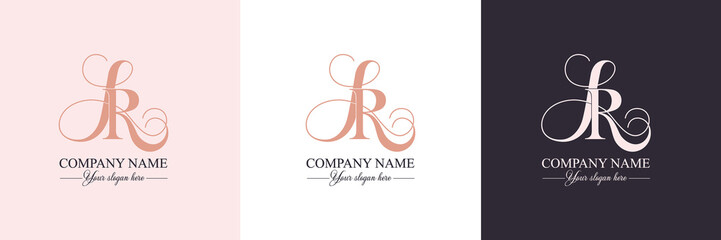 LR, RL logo or monogram. LR, RL Letters of the alphabet Initials. Beautiful logo design for company branding. Vector illustration.