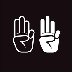 illustration of scout hand, scout hand symbol, vector art.