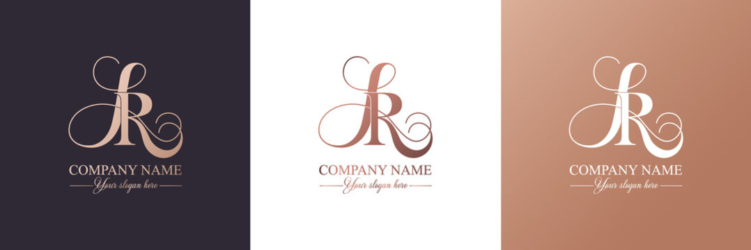 LR, RL logo or monogram. LR, RL Letters of the alphabet Initials. Beautiful logo design for company branding. Vector illustration.
